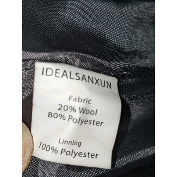 IDEALSANXUN Women's Black White A-Line Skirt XL Wool Blend Herringbone Lined - Picture 9 of 9